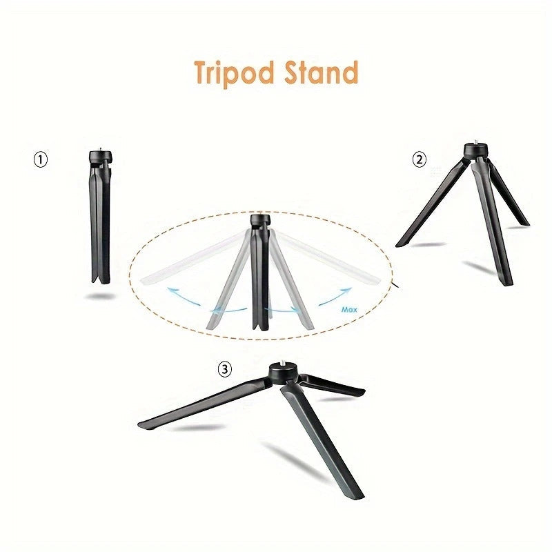 LED Ring Light with Phone Holder, Adjustable Desktop Tripod