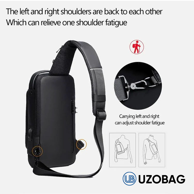 Crossbody Tech Sling Bag With USB Charging Port