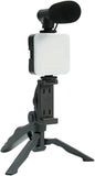 All-in-One Mobile Vlogging Kit with LED Light & Microphonec