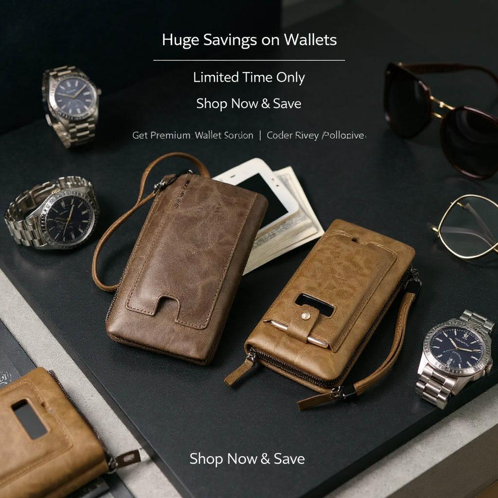 Luxury Zipper Wallet (Card Holder With Phone Pocket)