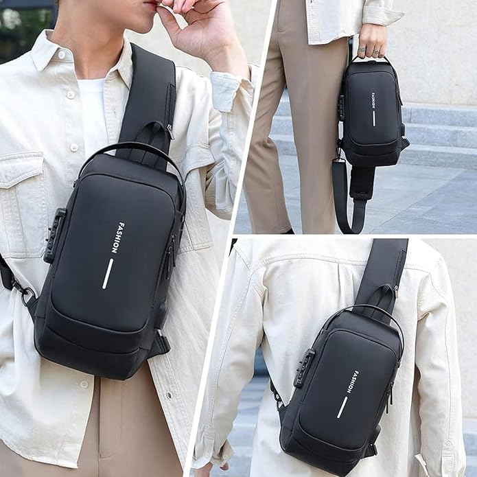 Crossbody Tech Sling Bag With USB Charging Port