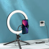 LED Ring Light with Phone Holder, Adjustable Desktop Tripod