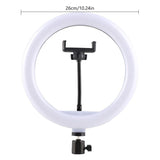 LED Ring Light with Phone Holder, Adjustable Desktop Tripod