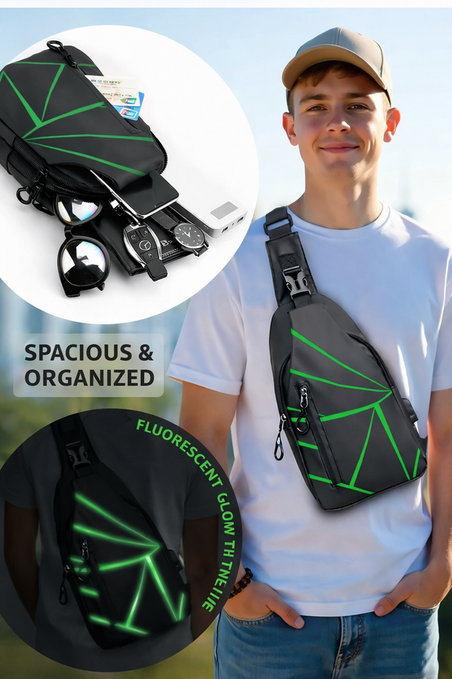 Premium Reflective Anti-Theft Sling Bag – Waterproof & Urban Style