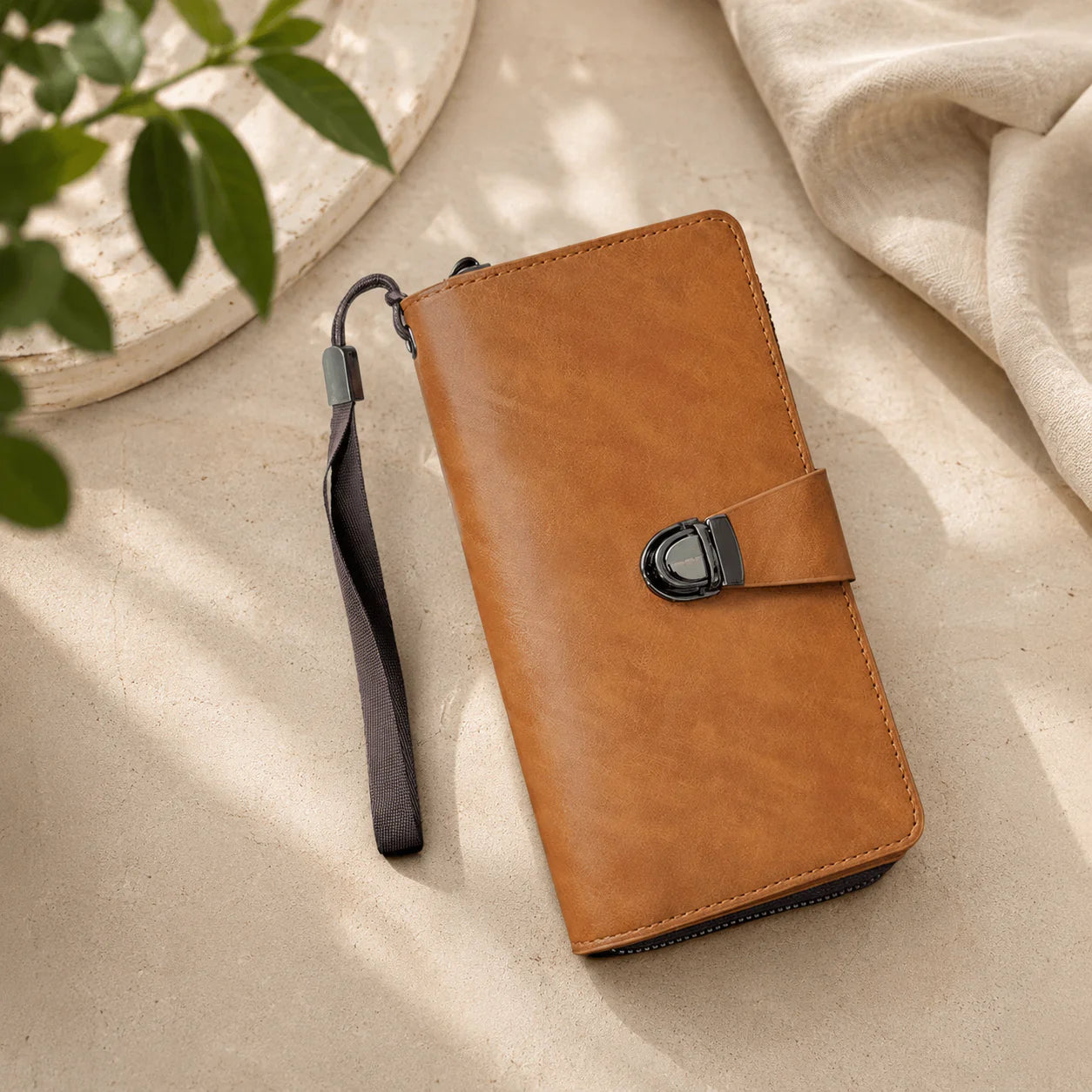Royal Buckle Leather Wallet