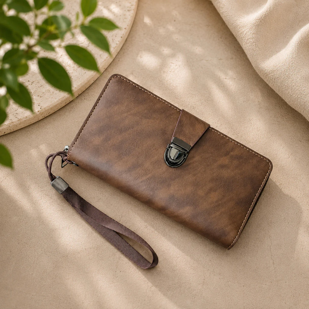 Royal Buckle Leather Wallet