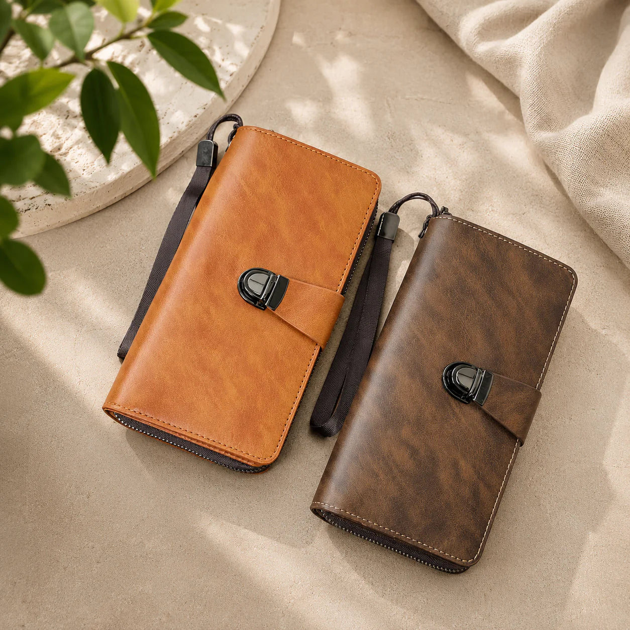 Royal Buckle Leather Wallet
