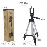 Portable 3520 Digital Camera Tripod with Mobile Phone Holder and Carry Bag Stand for Cellphone