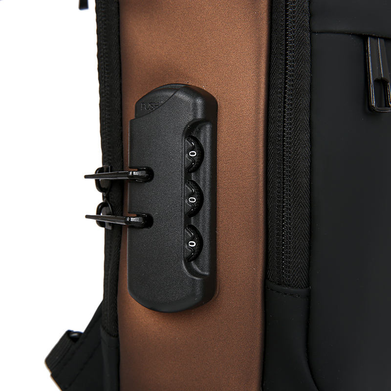 Luxury Leather Sling Bag – USB Charging Port & Anti-Theft Crossbody Design
