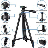Portable 3520 Digital Camera Tripod with Mobile Phone Holder and Carry Bag Stand for Cellphone