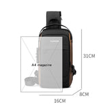 Luxury Leather Sling Bag – USB Charging Port & Anti-Theft Crossbody Design