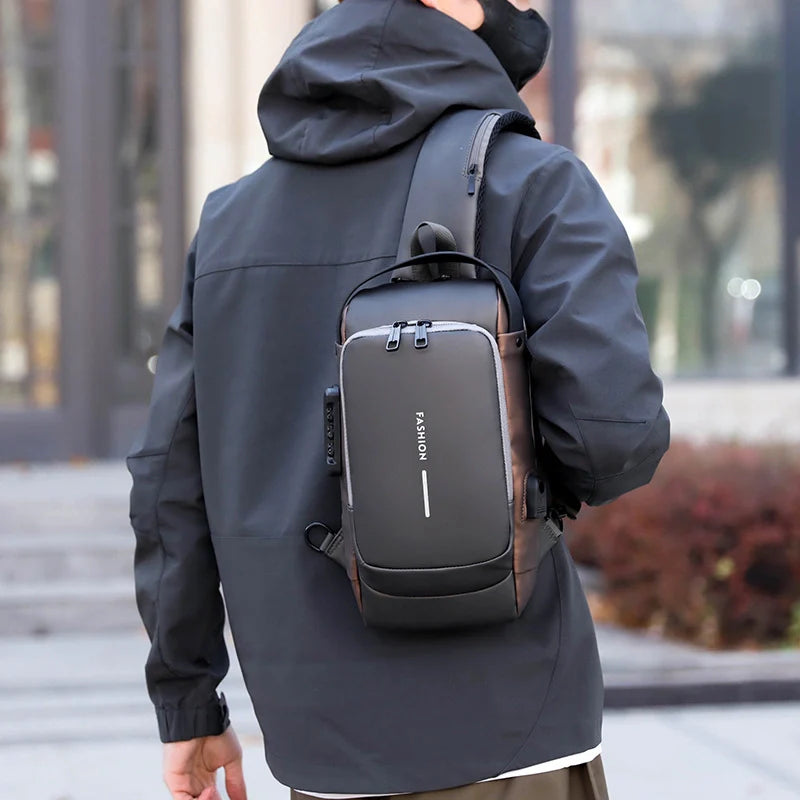 Crossbody Tech Sling Bag With USB Charging Port