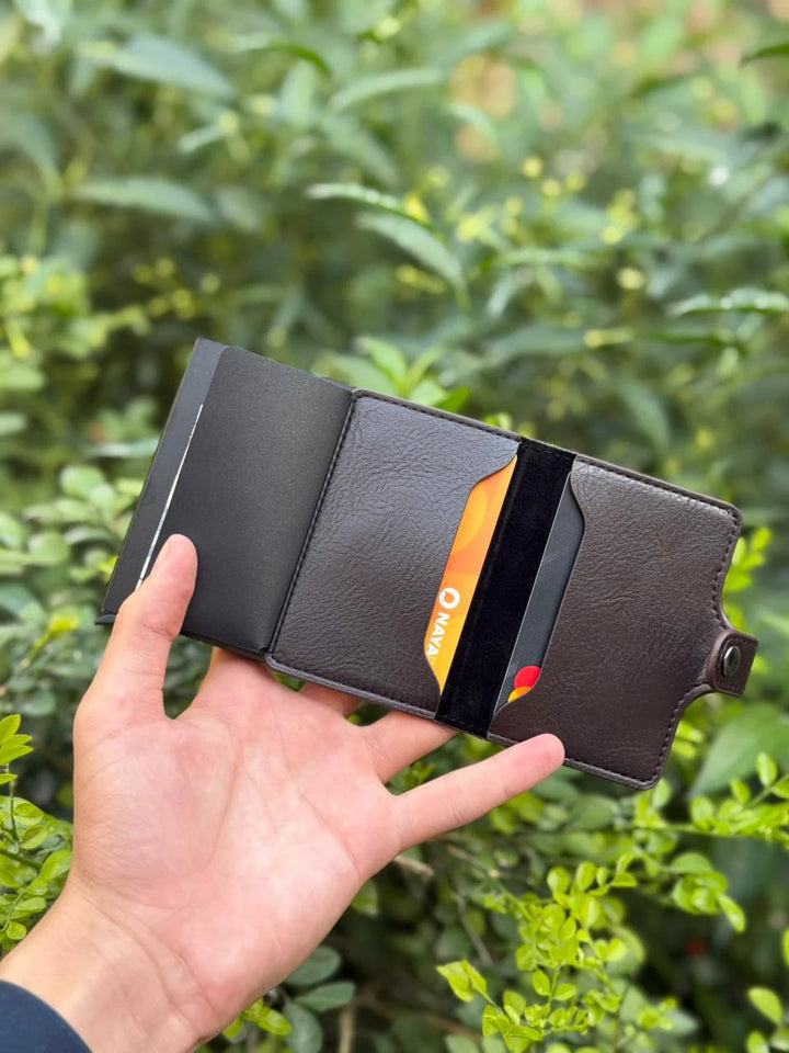 PU Leather Wallet & Pop up card holder