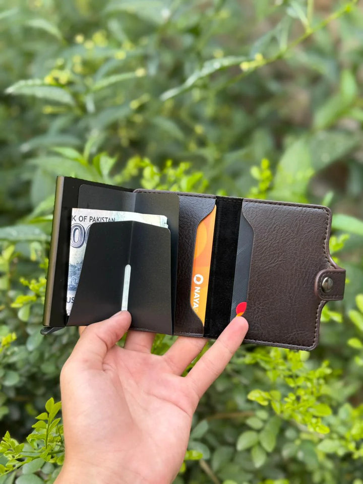 PU Leather Wallet & Pop up card holder