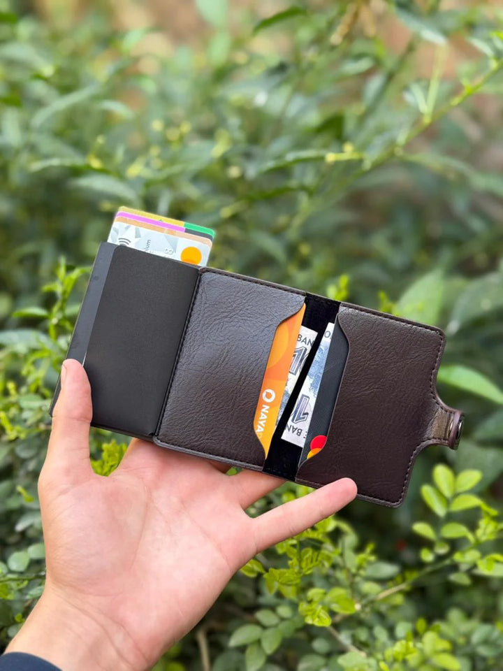 PU Leather Wallet & Pop up card holder