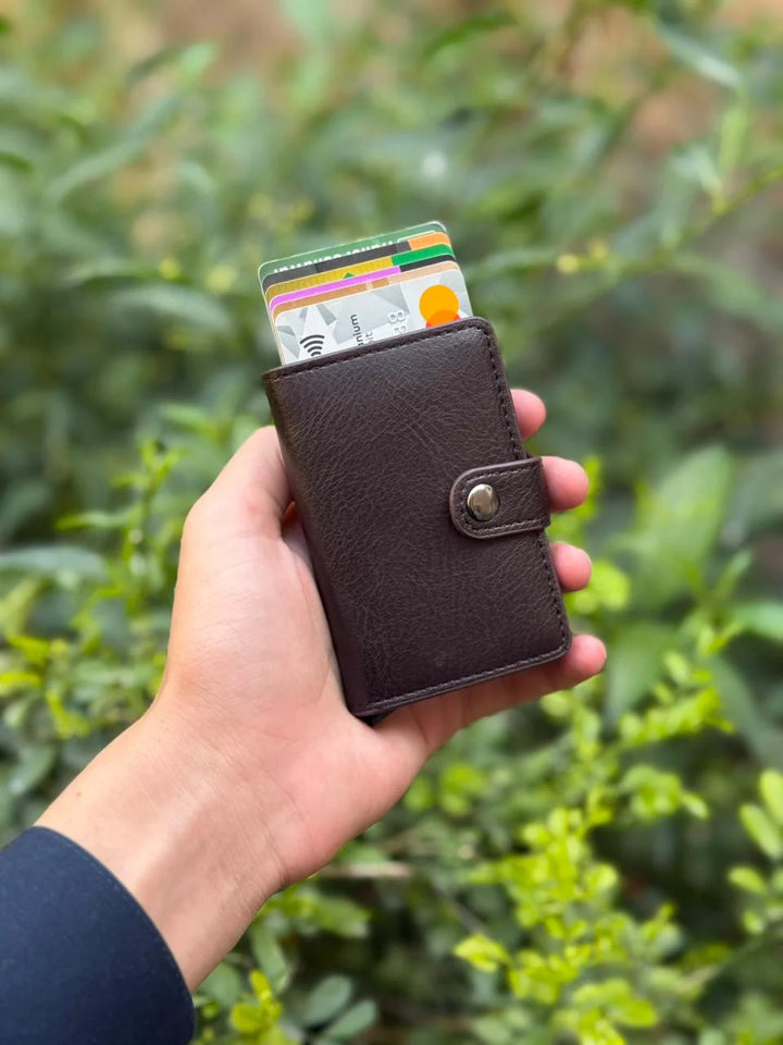 PU Leather Wallet & Pop up card holder