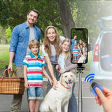 Wireless Cell Phone Selfie Stick Tripod, Bluetooth Remote Control, Phone Holder