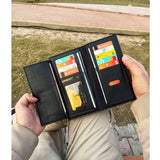 New Imported Long Leather Trifold Wallet For Cash & Cards
